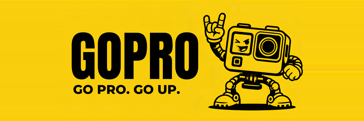 Yellow and black GOPRO banner